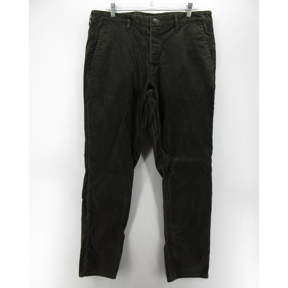 Shockoe Atelier Pants 38 Waxed Chino Straight Button Fly Rugged 38X32